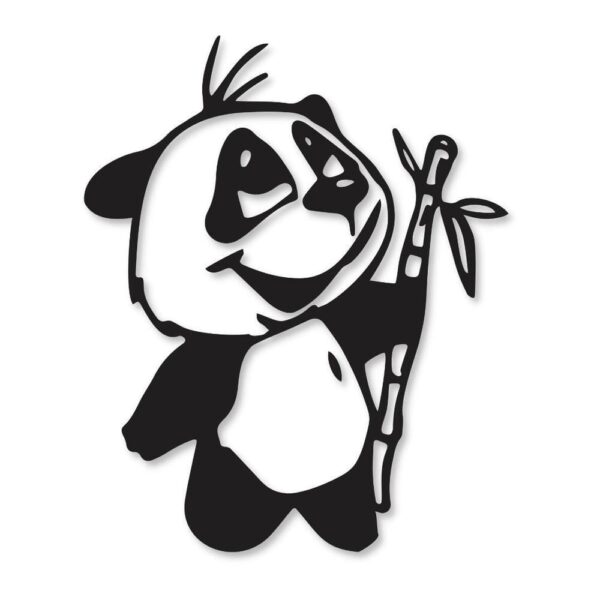 Innocent Panda Wall Art Decor Material: Laminated Sheet Size: 12x12 Number Of Pieces: 1 Pc Package Includes: 1 x Wall Art Zefrai