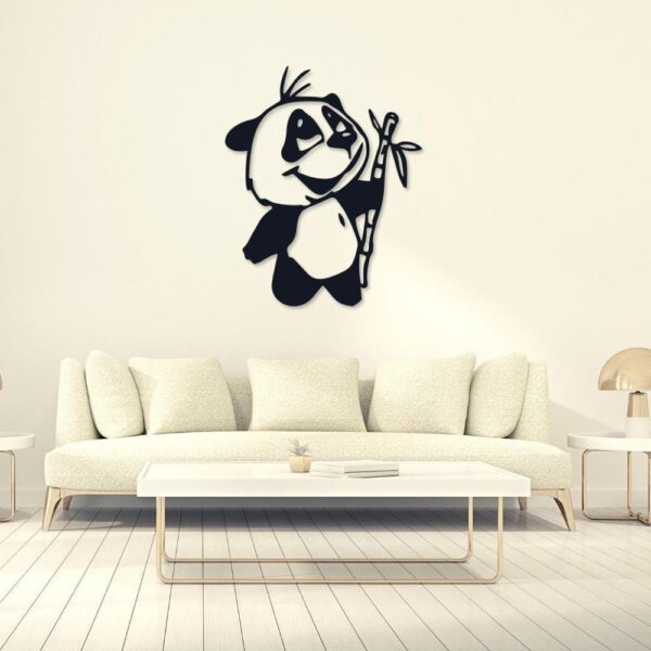 Innocent Panda Wall Art Decor Material: Laminated Sheet Size: 12x12 Number Of Pieces: 1 Pc Package Includes: 1 x Wall Art Zefrai