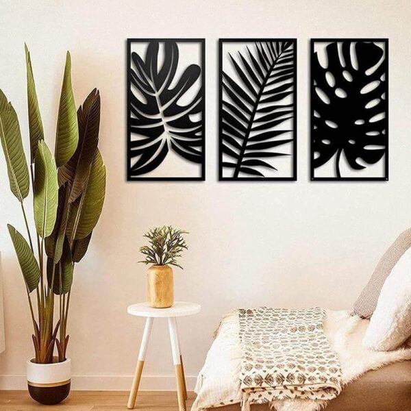 Art Sculpture Decorative Banana Leaf Wall Sticker Material: Decal Sticker Simply Peel & Stick, No Color Fade Issue, High-Quality Vinyl Sticker Product Dimensions: 13.7 x 7 Inches Number Of Pieces: 1 Pc Package Includes: 1 x Wall Sticker Zefrai