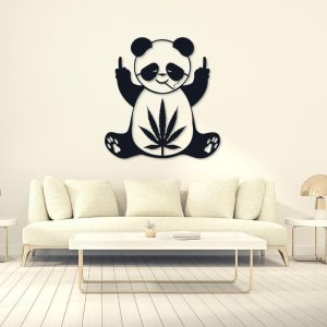 Weed Panda Wall Art Decor Material: Laminated Sheet Size: 12x12 Thickness: 3mm Number Of Pieces: 1 Pc Package Includes: 1 x Wall Art Zefrai ZEFRAI Wall Art Home Decor Calligraphy Frames Decoration items Decoration Decoration Brand Decoration piece Stylish Wall Art