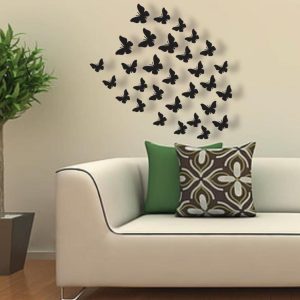 Butterfly Sticker, Pack Of 50 Material: Vinyl Simply Peel & Stick, No Color Fade Issue, High-Quality Vinyl Sticker Product Dimensions: 3 to 1.5 Inches Number Of Pieces: 50 Pc Package Includes: 50 x Wall Sticker Zefrai ZEFRAI Wall Art Home Decor Calligraphy Frames Decoration items Decoration Decoration Brand Decoration piece Stylish Wall Art