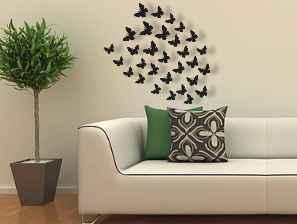 Butterfly Sticker, Pack Of 50 Material: Vinyl Simply Peel & Stick, No Color Fade Issue, High-Quality Vinyl Sticker Product Dimensions: 3 to 1.5 Inches Number Of Pieces: 50 Pc Package Includes: 50 x Wall Sticker Zefrai ZEFRAI Wall Art Home Decor Calligraphy Frames Decoration items Decoration Decoration Brand Decoration piece Stylish Wall Art