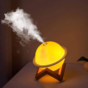 Cool Mist Aroma Diffuser SX-E323 Planet Humidifier In White Color, Premium Quality Material: ABS Plastic Model: SX-E323 Product Features: Planet Shape, Continues Spray For About 4 Hours Water Tank Capacity: 200Ml Spray Volume: 30-50ML/H Charge: Usb 2.0 Power: 2W+0.5W Nominal Voltage: 5V(500MA) Package Includes: 1 x Air Purifier Note: Please ensure to follow the instructions provided in the user manual for proper usage and safety precautions.