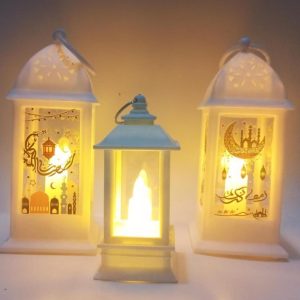 Ramadan LED Flame Light Decoration Lamp, Pack Of 3 (White) Material: Metal, Plastic Pack Of: Pack Of 3 2 x Large 2 x 2 x 6 Inches 1x Small 1.7 x 1.7 x 4.5 Inches Package Includes: 3 x LED Flame Light Decoration Lamp