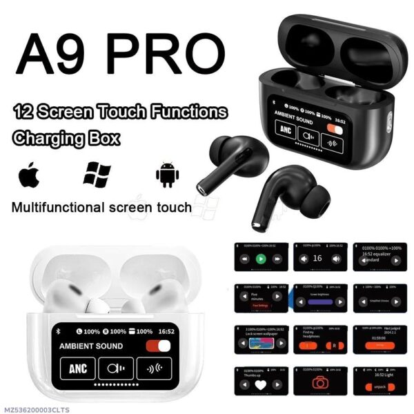 A9 Pro Earbuds With Screen - Image 2