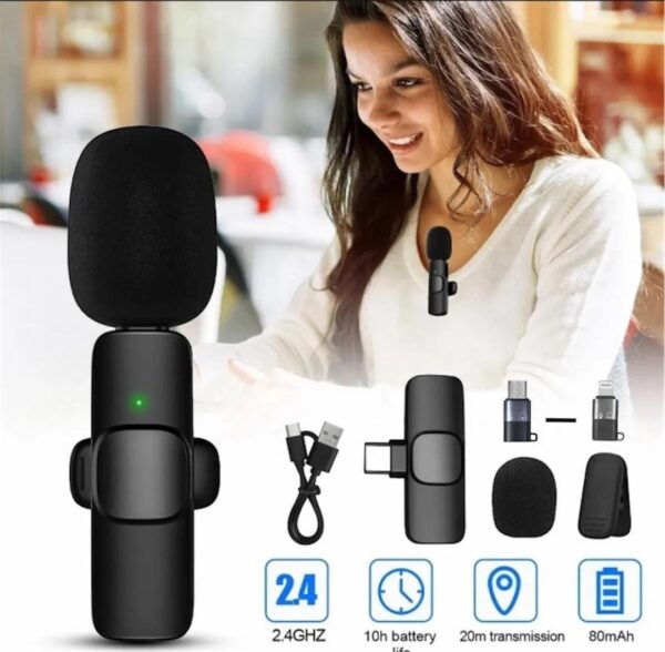 K8 Wireless 3 in 1 Noise Reduction Microphone - Image 2