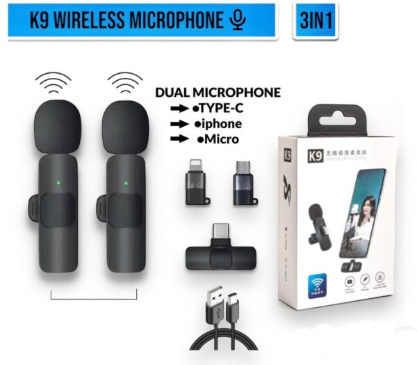 K9 Wireless Vlogging Rechargeable Microphone - Image 7