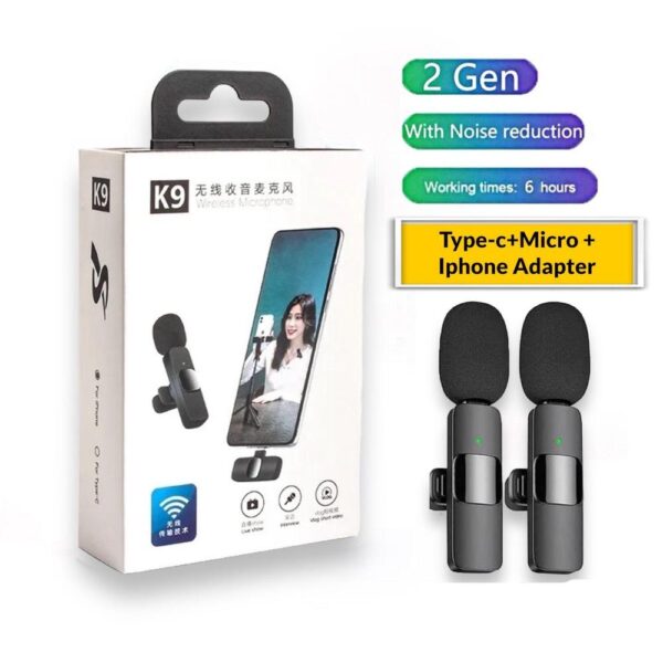 K9 Wireless Vlogging Rechargeable Microphone - Image 5